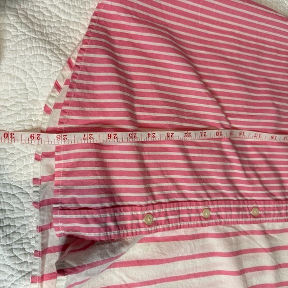 GAP Pink and White Oversized Button Down Shirt - Picture 9 of 10